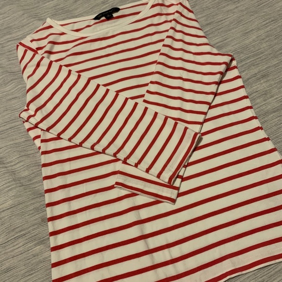 Brooks Brothers Red White Striped Crew T-Shirt S - Picture 3 of 5